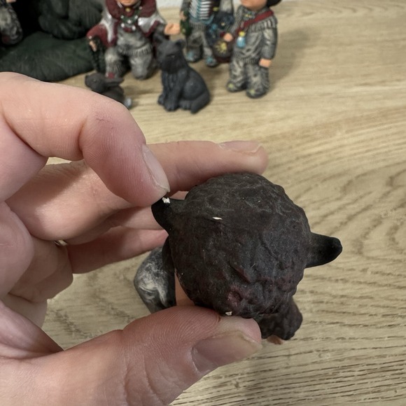 Native American Nativity Scene Kimple Hand Painted Ceramic 13 Pieces‎ Vintage - Picture 3 of 16